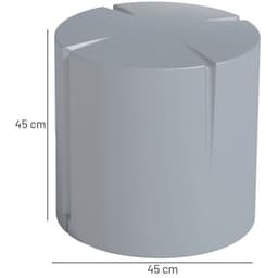 Pouf rond Connexio - gris fenêtre - Image 4