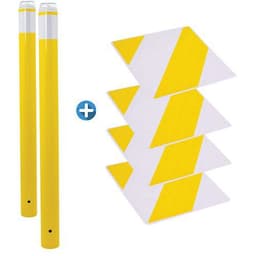 Kit piétons poteaux et dalles bicolores - Novap - Image principale