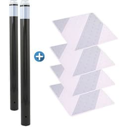 Kit piétons - poteaux lumineux gris et dalles gris/blanc - Image principale