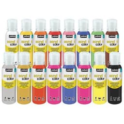 Assortiment de 16 flacons de 150 ml gouache acrylique Acryl'color Pebeo - Image principale