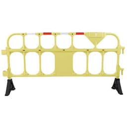 Barrière plastique avec pieds - 2000mm jaune - Image 4