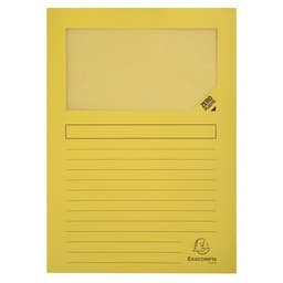 Pochette coin en carte à fenêtre 22x31 cm (Paquet de 100) - Jaune - Image principale