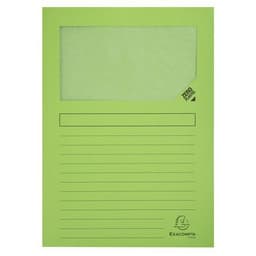 Pochette coin en carte à fenêtre 22x31 cm (Paquet de 100) - Vert - Image principale