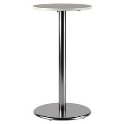 Mange-debout Menorca Ø 60 cm ht 110 cm stratifié 24 mm PC blanc craie - chromé - Image principale