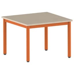 Table Carélie carrée 80 x 80 cm fixe 4 pieds stratifié Mobidecor - Image principale