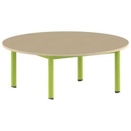 Table Carélie ronde Ø 120 cm mobile 4 pieds stratifié Mobidecor - Image principale