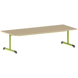Table Bandana 200 x 80 cm fixe dégagement latéral stratifié Mobidecor - Image principale