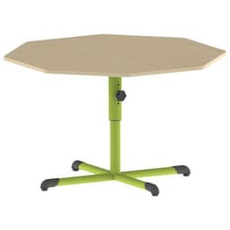 Table Bandana octogonale Ø 120 cm réglable piètement central stratifié - Image principale