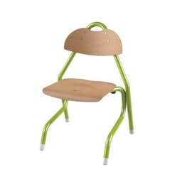Chaise Tempo AST coque bois naturel piètement alu Mobidecor - Image 2