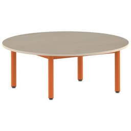 Table Carélie ronde Ø 120 cm fixe 4 pieds stratifié Mobidecor - Image 6
