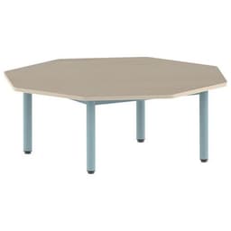 Table Carélie octogonale Ø 120 cm fixe 4 pieds stratifié Mobidecor - Image 5