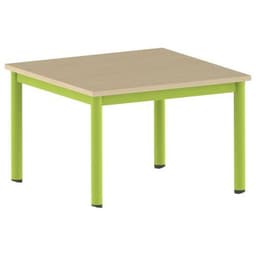 Table Carélie carrée 80 x 80 cm mobile 4 pieds stratifié Mobidecor - Image 7