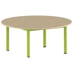 Table Carélie ronde Ø 120 cm mobile 4 pieds stratifié Mobidecor - Image 6