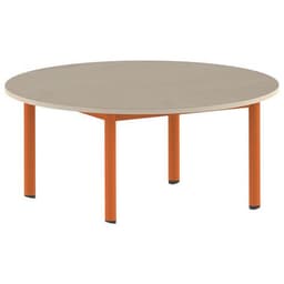 Table Carélie ronde Ø 120 cm mobile 4 pieds stratifié Mobidecor - Image 3