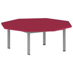 Table Carélie octogonale Ø 120 cm mobile 4 pieds stratifié Mobidecor - Image 3