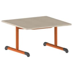 Table Bandana carrée 80 x 80 cm fixe dégagement latéral stratifié - Image 4