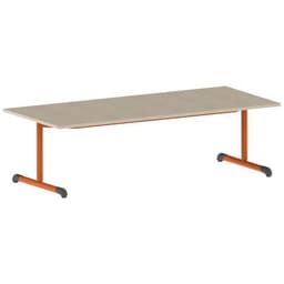 Table Bandana 180 x 80 cm fixe dégagement latéral stratifié Mobidecor - Image 4