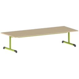 Table Bandana 200 x 80 cm fixe dégagement latéral stratifié Mobidecor - Image 2