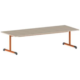 Table Bandana 200 x 80 cm fixe dégagement latéral stratifié Mobidecor - Image 4