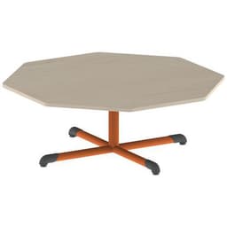 Table Bandana octogonale Ø 120 cm fixe piètement central stratifié - Image 5