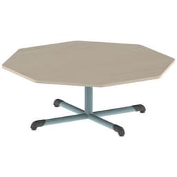 Table Bandana octogonale Ø 120 cm fixe piètement central stratifié - Image 2