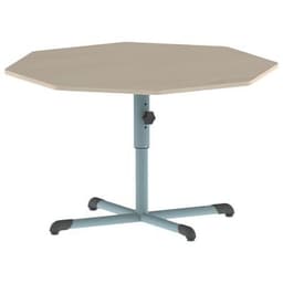 Table Bandana octogonale Ø 120 cm réglable piètement central stratifié - Image 4
