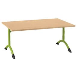 Table Sara rectangulaire 120 x 80 cm fixe dégagement latéral stratifié - Image 2