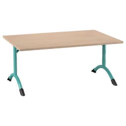 Table Sara rectangulaire 120 x 80 cm fixe dégagement latéral stratifié - Image 3