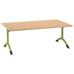 Table Sara rectangulaire 140 x 80 cm fixe dégagement latéral stratifié - Image 4