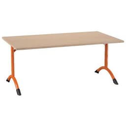Table Sara rectangulaire 140 x 80 cm fixe dégagement latéral stratifié - Image 2