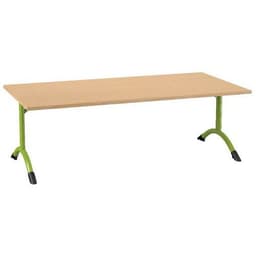 Table Sara rectangulaire 160 x 80 cm fixe dégagement latéral stratifié - Image 2