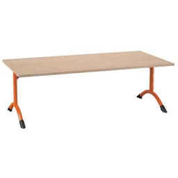 Table Sara rectangulaire 160 x 80 cm fixe dégagement latéral stratifié - Image 3
