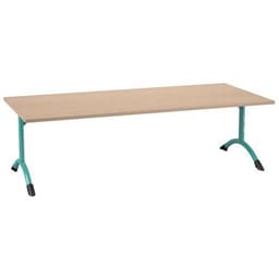 Table Sara rectangulaire 180 x 80 cm fixe dégagement latéral stratifié - Image 6