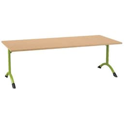 Table Sara rectangulaire 180 x 80 cm fixe dégagement latéral stratifié - Image 7
