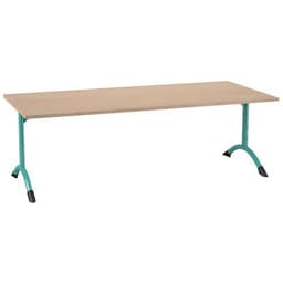 Table Sara rectangulaire 180 x 80 cm fixe dégagement latéral stratifié - Image 8