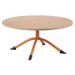 Table Sara ronde Ø 120 cm fixe piètement central stratifié Mobidecor - Image 2