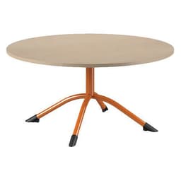 Table Sara ronde Ø 120 cm fixe piètement central stratifié Mobidecor - Image 7