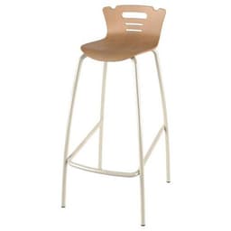 Tabouret 4 pieds hauteur 80 cm coque Coraly bois naturel Mobidecor - Image 2