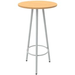 Mange debout Ø 60 cm hauteur 110 cm stratifié hêtre 350/alu 9006 - Image principale