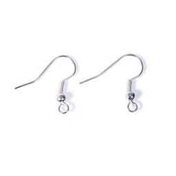 Boucles d’oreilles argentées (Sachet de 10 paires) - Image principale