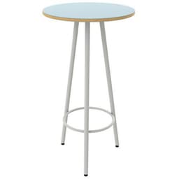 Mange debout Ø 60 cm hauteur 110 cm stratifié bleu/alu 9006 - Image principale