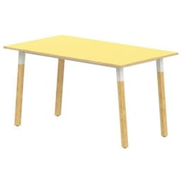 Table 4 pieds inclinés métal/bois 80 x 80 cm stratifié ABS - Image principale