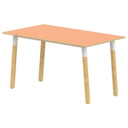 Table 4 pieds inclinés métal/bois 140 x 80 cm stratifié ABS - Image principale