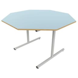 Table dégagement latéral octogonale Ø 120 cm stratifié ABS - Image 4