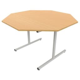 Table dégagement latéral octogonale Ø 120 cm stratifié ABS - Image 3