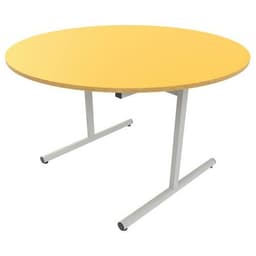 Table dégagement latéral ronde Ø 120 cm stratifié ABS - Image 5