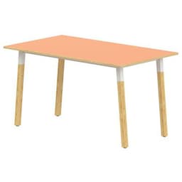 Table 4 pieds inclinés métal/bois 80 x 80 cm stratifié ABS - Image 2