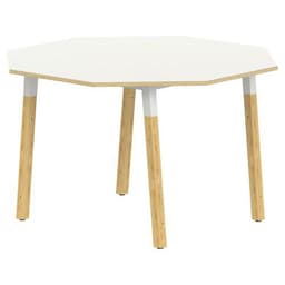 Table 4 pieds inclinés métal/bois octogonale Ø 120 cm stratifié ABS - Image 4