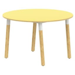 Table 4 pieds inclinés métal/bois ronde Ø 120 cm stratifié ABS - Image 2