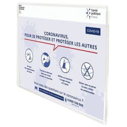 Porte-affiche Crystal adhésif permanent - Tarifold - Image principale